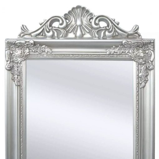 Espelho de pé, estilo barroco, 160x40 cm, prateado - Image 4