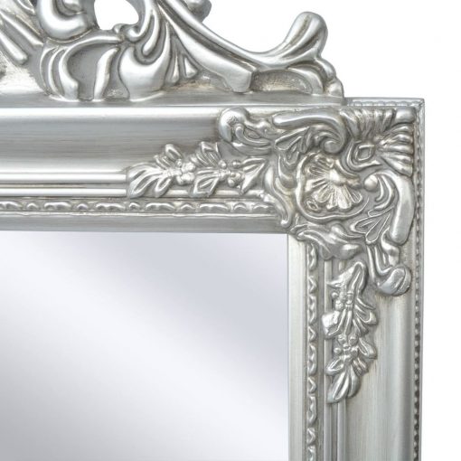 Espelho de pé, estilo barroco, 160x40 cm, prateado - Image 5