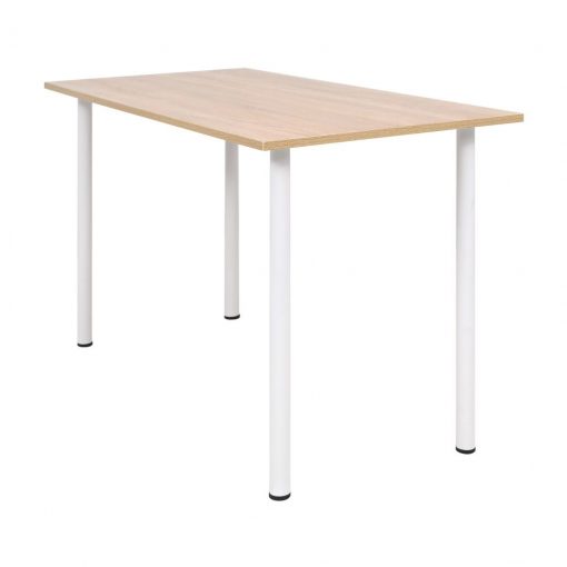 Mesa de jantar 120x60x73 cm cor carvalho e branco - Image 2