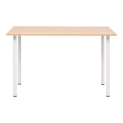 Mesa de jantar 120x60x73 cm cor carvalho e branco - Image 3