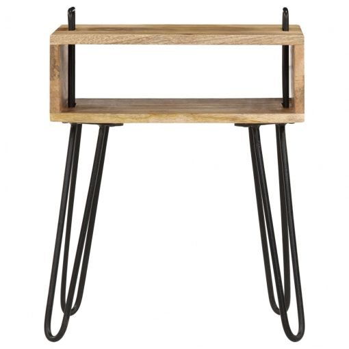 Mesa de cabeceira madeira de mangueira maciça 40x34x47 cm - Image 3