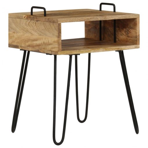 Mesa de cabeceira madeira de mangueira maciça 40x34x47 cm - Image 4