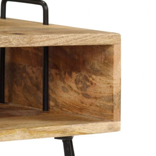 Mesa de cabeceira madeira de mangueira maciça 40x34x47 cm - Image 6