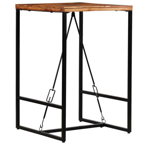 Mesa de bar em madeira reciclada maciça 70x70x106 cm - Image 6