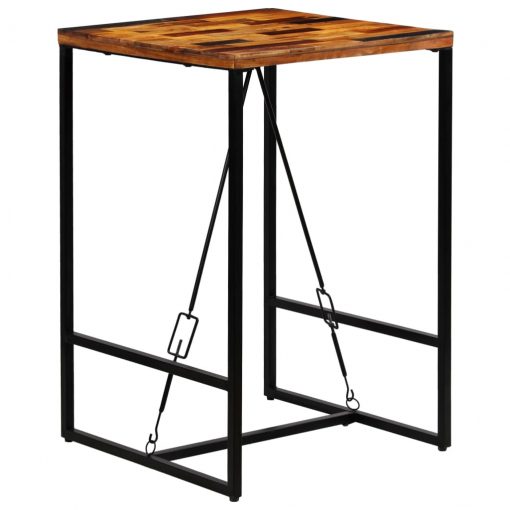 Mesa de bar em madeira reciclada maciça 70x70x106 cm - Image 11