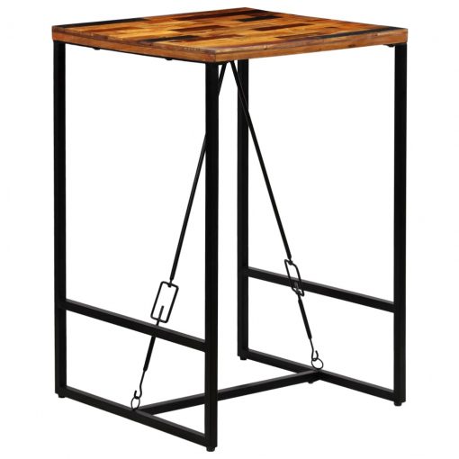 Mesa de bar em madeira reciclada maciça 70x70x106 cm - Image 12