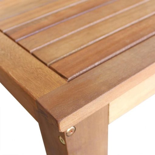 Mesa de bar em madeira de acácia maciça 120x60x105 cm - Image 5