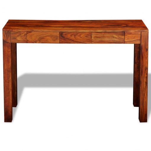 Mesa consola com 3 gavetas 80 cm madeira sheesham sólida - Image 3