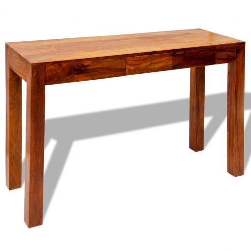 Mesa consola com 3 gavetas 80 cm madeira sheesham sólida - Image 6