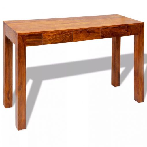 Mesa consola com 3 gavetas 80 cm madeira sheesham sólida - Image 7