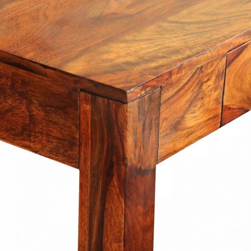 Mesa consola com 3 gavetas 80 cm madeira sheesham sólida - Image 8