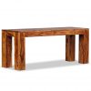 Banco em madeira de sheesham maciça 110x35x45 cm