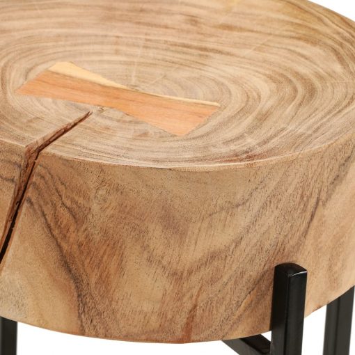 Conjunto mesas de apoio 2 pcs madeira de acácia maciça - Image 7