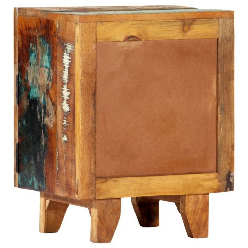 Mesa cabeceira esculpida à  mào 40x30x50 cm madeira recuperada - Image 5