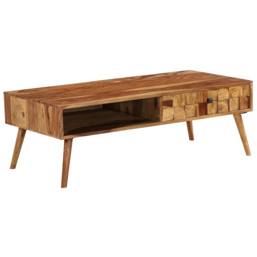 Mesa centro madeira sheesham maciça c/ acabam. mel 110x50x37 cm - Image 11