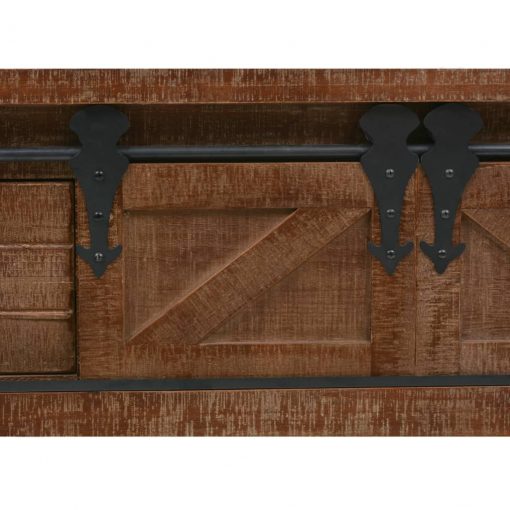 Mesa consola madeira de abeto maciça 131x35,5x75 cm castanho - Image 9
