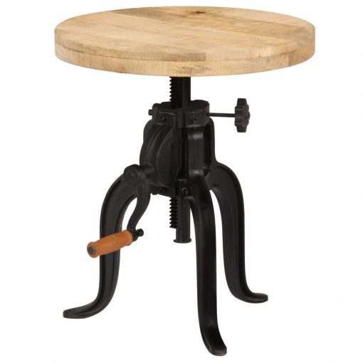 Mesa de apoio 45 x (45-62) cm madeira mangueira e ferro fundido - Image 11