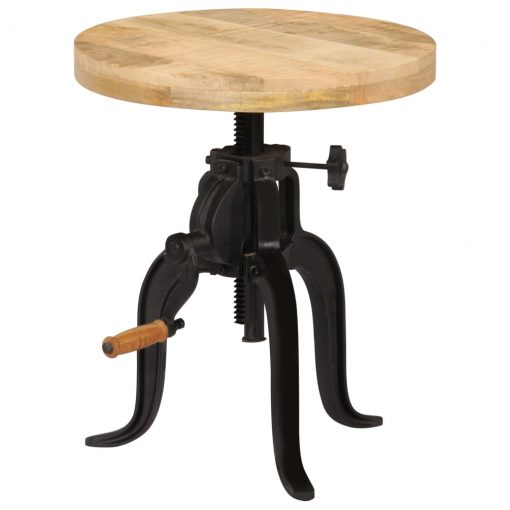 Mesa de apoio 45 x (45-62) cm madeira mangueira e ferro fundido - Image 8