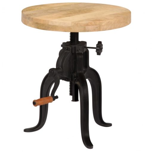 Mesa de apoio 45 x (45-62) cm madeira mangueira e ferro fundido - Image 10