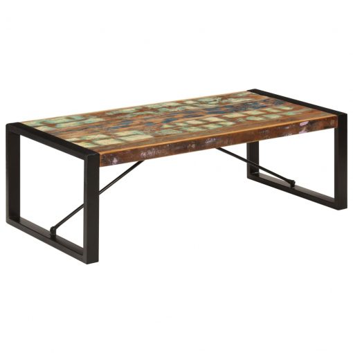 Mesa de centro 120x60x40 cm madeira recuperada maciça - Image 7