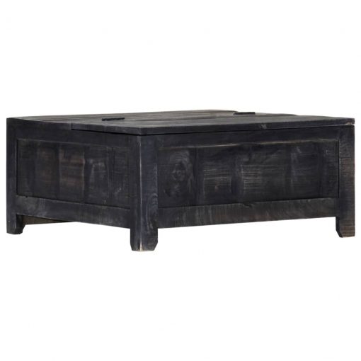 Mesa de centro 65x65x30 cm madeira de mangueira maciça preto - Image 7