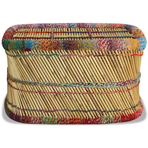 Mesa de centro em bambu com detalhes chindi multicor - Image 7