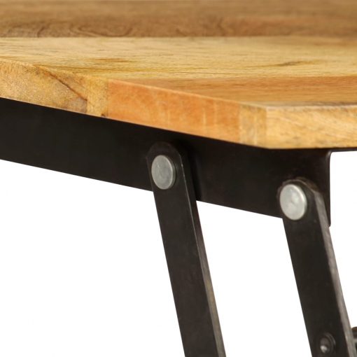 Mesa de centro madeira de mangueira maciça 110x55x35 cm - Image 10