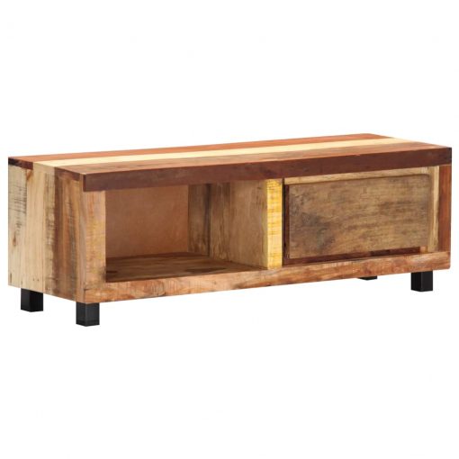 Móvel de TV 100x30x33 cm madeira recuperada maciça