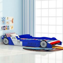 Cama carro de corrida para crianças 90x200 cm azul - Mobiliário para Crianças