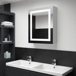 Armário espelhado para casa de banho com LED 50x13x70 cm - Armários Casa de Banho