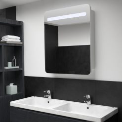Armário espelhado para casa de banho com LED 68x11x80 cm - Armários Casa de Banho