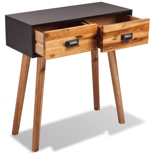 Mesa consola madeira de acácia maciça 70x30x75 cm - Image 3