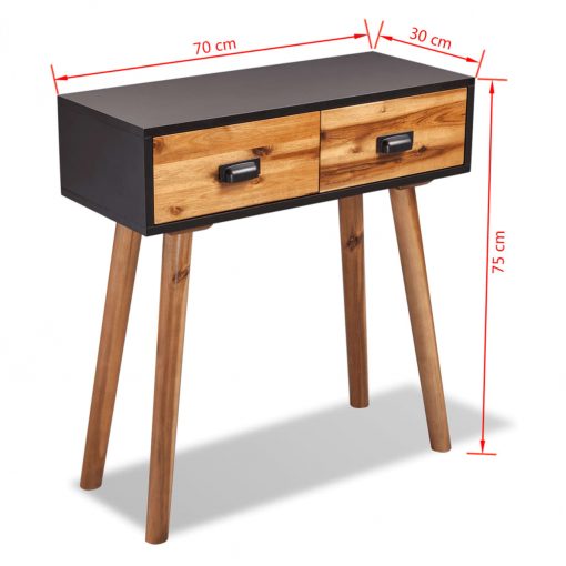 Mesa consola madeira de acácia maciça 70x30x75 cm - Image 5