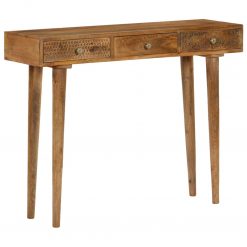 Mesa consola madeira de mangueira maciça 102x30x79 cm - Mesas de Consola
