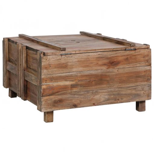 Mesa de centro 65x65x38 cm madeira recuperada maciça - Image 7