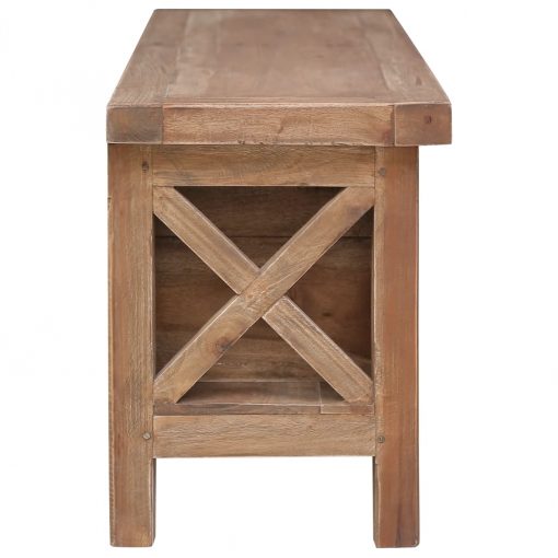 Móvel de TV com 3 gavetas 120x30x40 cm madeira de mogno maciça - Image 5