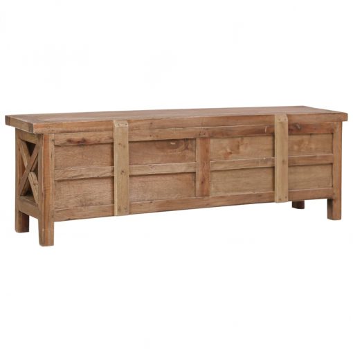Móvel de TV com 3 gavetas 120x30x40 cm madeira de mogno maciça - Image 6