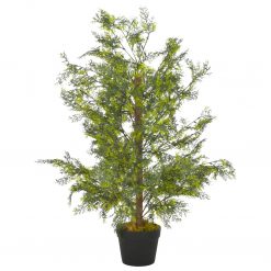 Planta cipreste artificial com vaso 90 cm verde - Plantas Artificiais