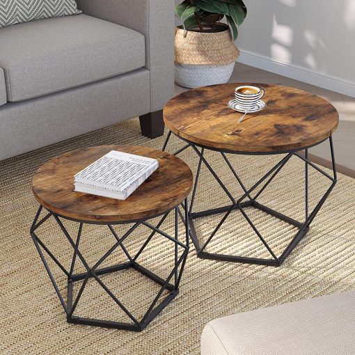 Conjunto de 2 Mesas de Centro Design Industrial