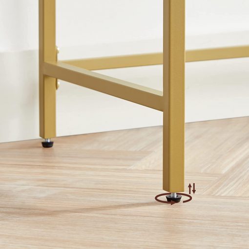 Mesa de Consola Dourada com Tampo Branco - Image 8