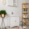 Móvel com 2 portas 60 x 30 x 60 cm  estilo escandinavo Branco