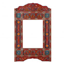 Moldura de Espelho de Madeira Marroquina - Tijolo - 100 x 61 cm