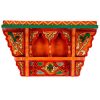 Prateleira suspensa de madeira marroquina - Laranja - 40 x 23 x 10 cm