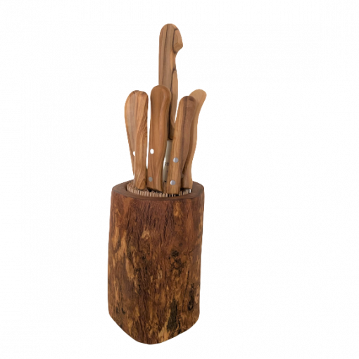 Porta facas DESIGN RUSTIC Madeira de Oliveira
