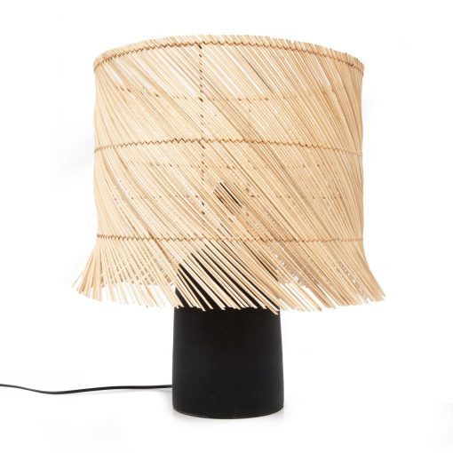 Candeeiro de Mesa The rattan natural - Preto Natural