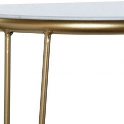Consola Metal Mármore (115 x 35 x 78 cm)