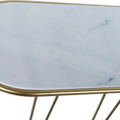 Consola Metal Mármore (115 x 35 x 78 cm)