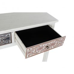 Consola Natural Castanho MDF Branco Árabe (107 x 36 x 81 cm)