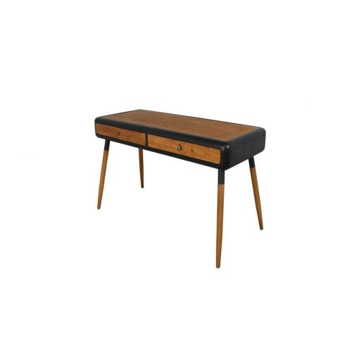 Consola Natural Preto Abeto Metal (120 x 50 x 77 cm)