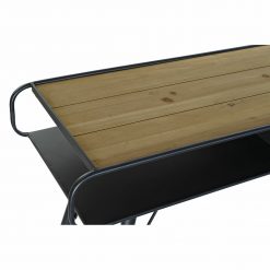 Consola Preto Metal Abeto Marrom claro (120 x 38 x 78 cm)